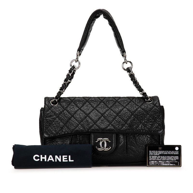 Chanel Matrasse Coco One-Shoulder Bag Chain Handbag Black Matt Caviar S  Chanel