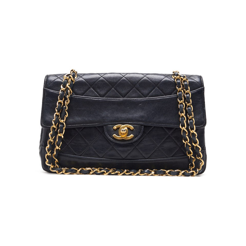 Chanel Matrasse Turn-Lock  Flap Chain Shoulder  Black  Shoulder Bag  Shoulder Bag Ladies Shoulder Bag Hybrid 【 Ship】【SS】 E-