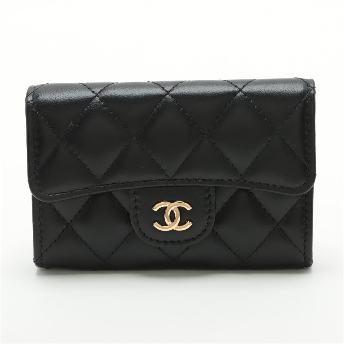 Chanel Matelasse  Card Case Black G  29th