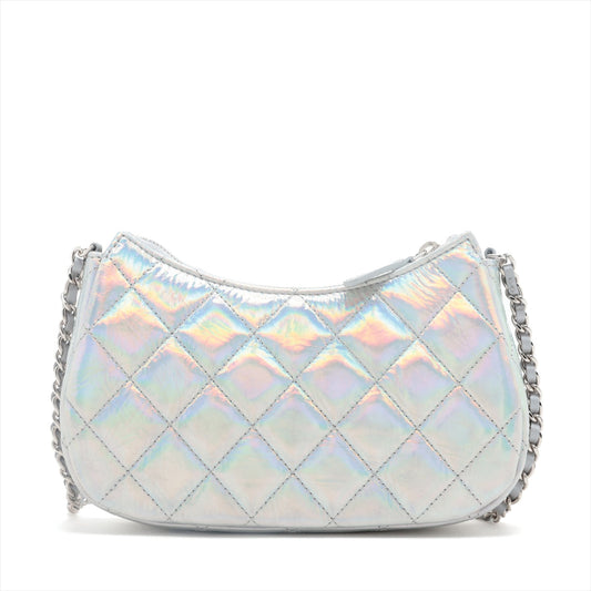 Chanel Matrasse Iridescent Mirror Goth S Chain Shoulder Bag Aurora Silver G  AP3691