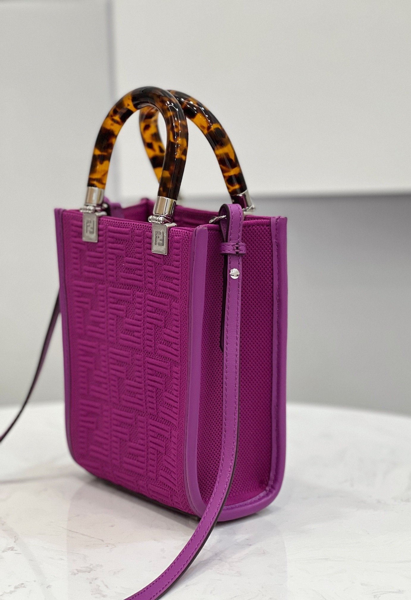 Fendi Mini Sunshine Shopper Purple