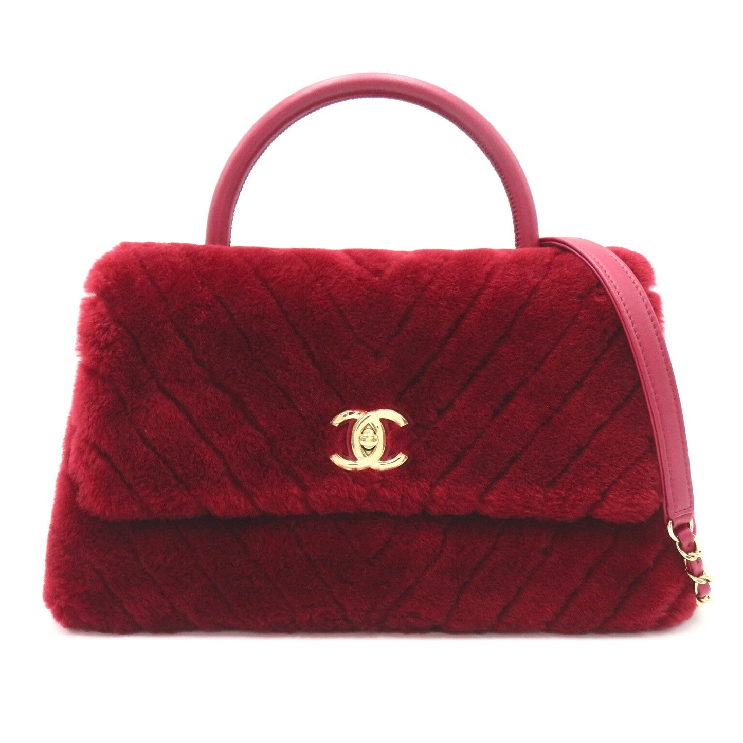 Chanel Coco Handle 2w Shoulder Shoulder Bag Leather  Bordeaux AP044283