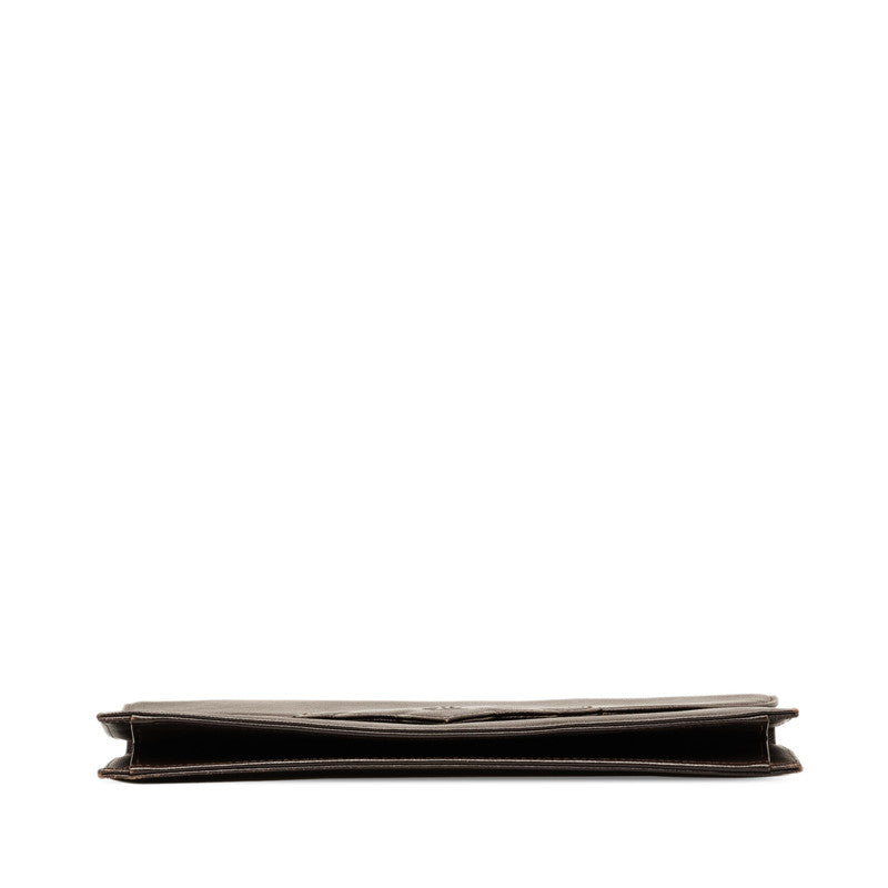 Saint Laurent Clutch Bag Brown Leather