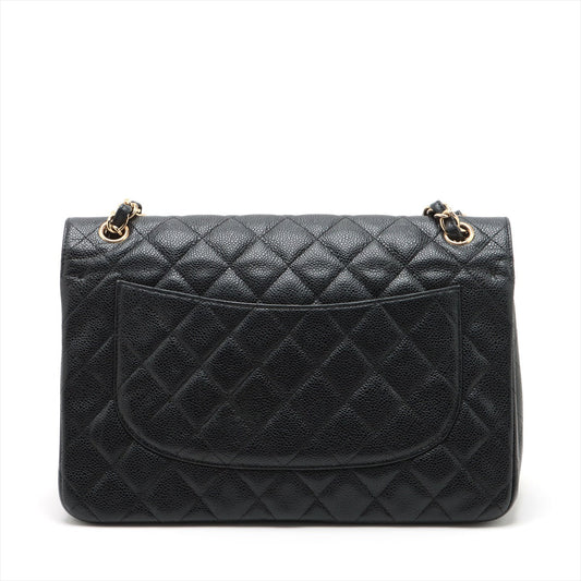 CHANEL DECAMATRASE Caviar S Double Flap Double Chain Bag Black G  14th