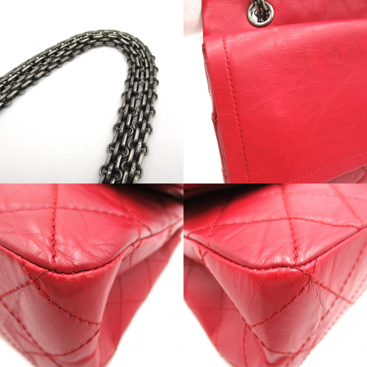 CHANEL 2.55 Chain Shoulder Bag  Red 2.55 Chain Shoulder