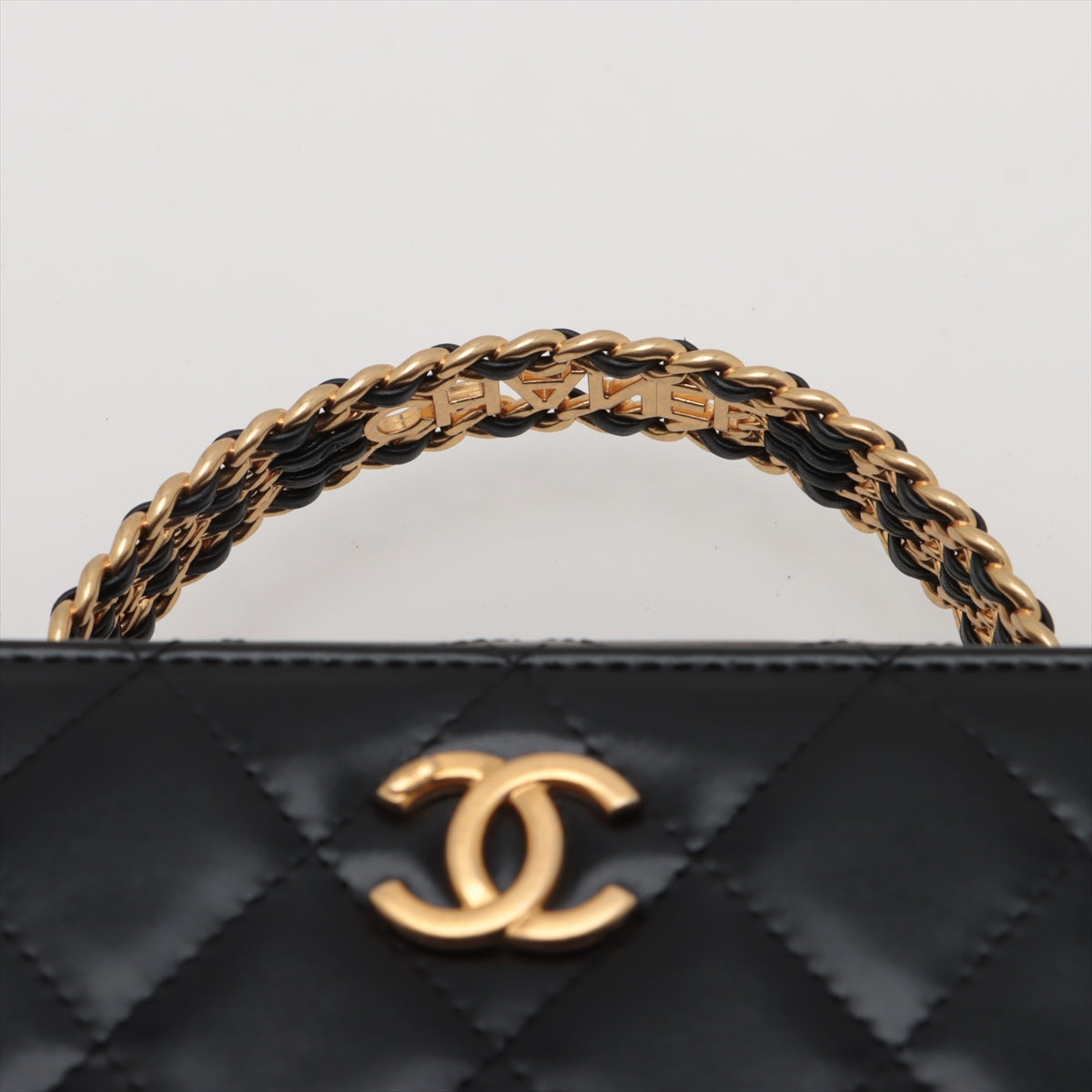 Chanel Lambskin  Vanity Bag Black G  AP3246