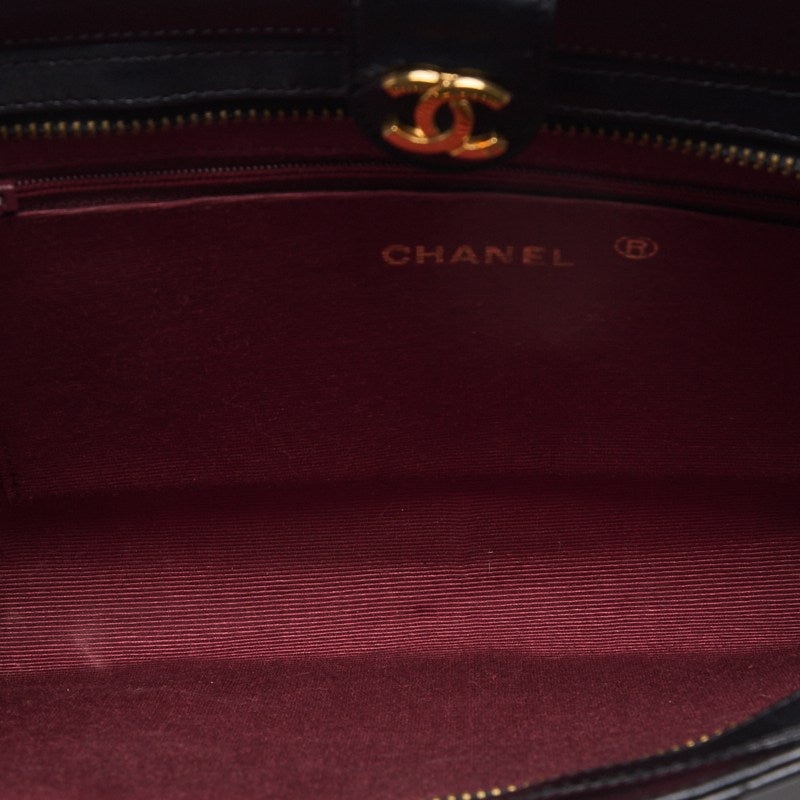 CHANEL 【CHANEL】Pushlock Square Chain Shoulder  Black  Shoulder Bag  【 Ship】【Free Shipping】