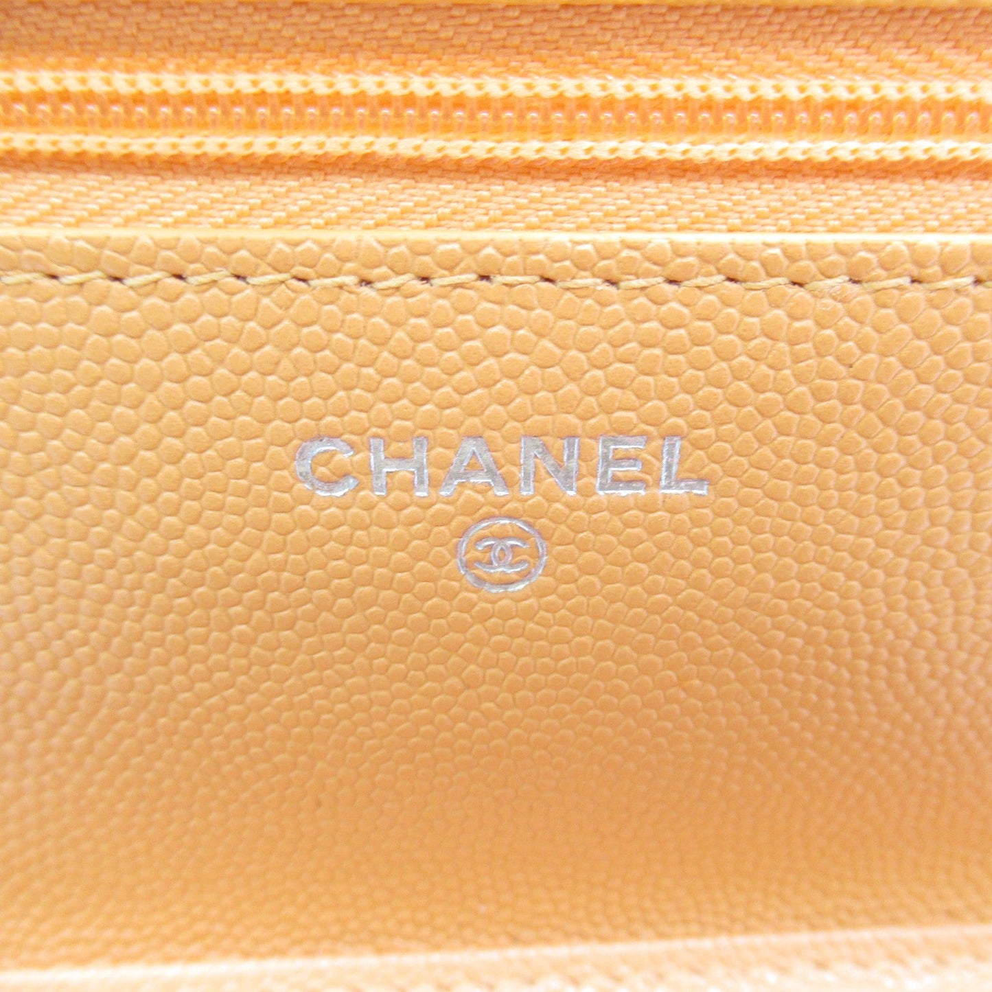 Chanel Chain Wallet Chain Wallet Bag Caviar S (Green )  Orange/Pink AP3709 B14928 NS838