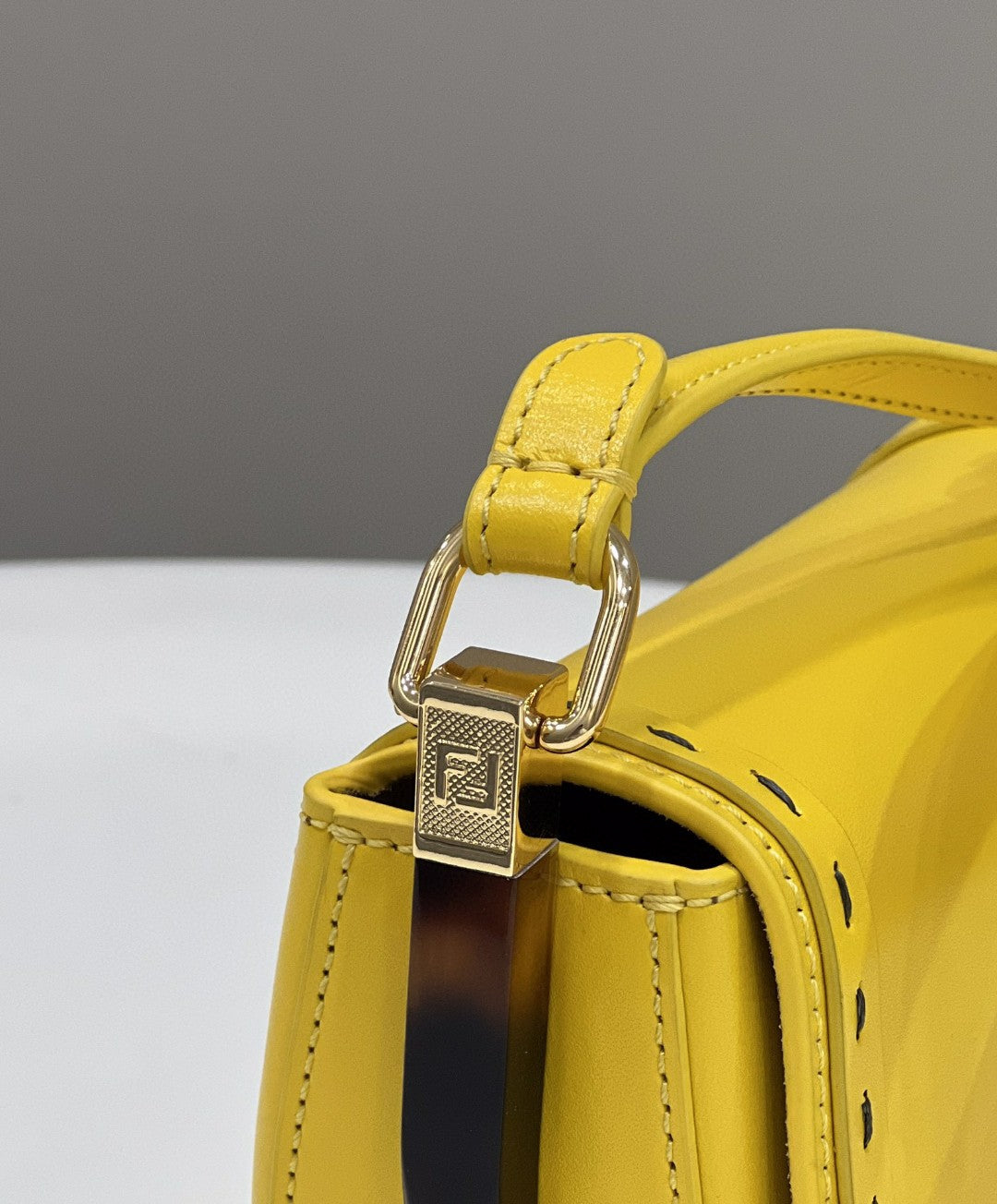 Fendi Moonlight Saddle Yellow Bag For Woman 19cm/7.5in