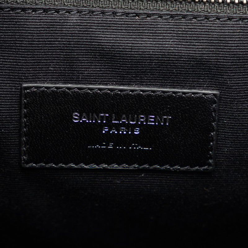 San Laurent Monogram Rule Medium Lock Backpack 487219 Black Leather  Saint Laurent