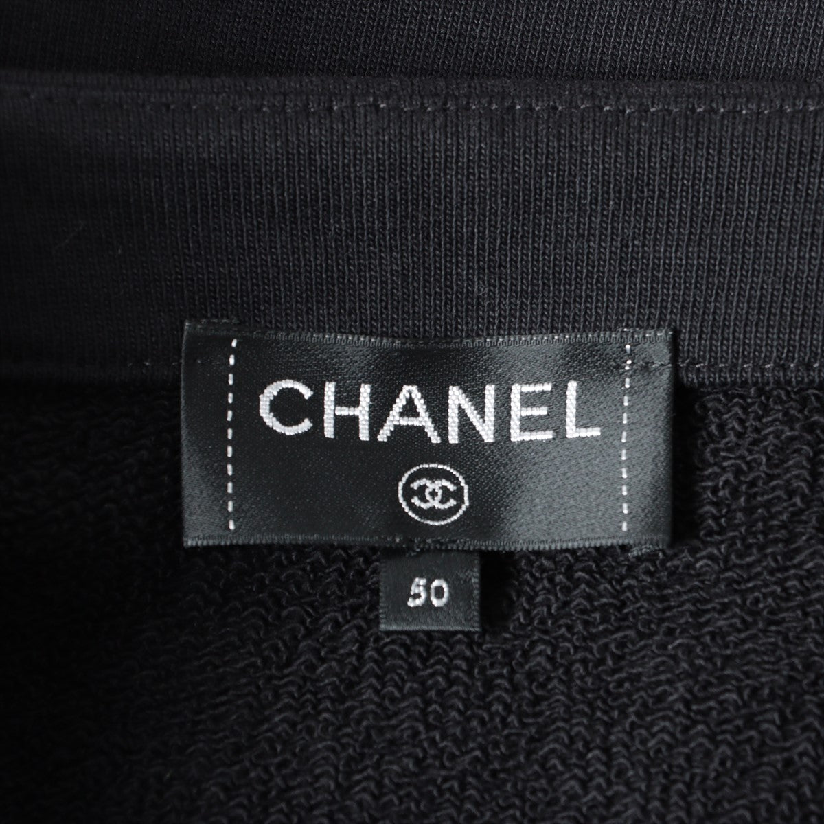 Chanel Coco Button P71 Cotton Cardigan 50  Black P71493K10289