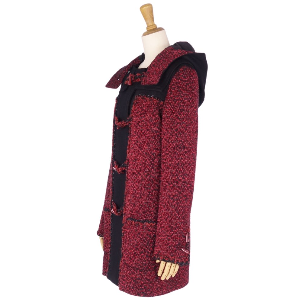 Chanel 11A P42310 Daphne Coat Mixed   French Made 40 (M equivalent) Red/Black