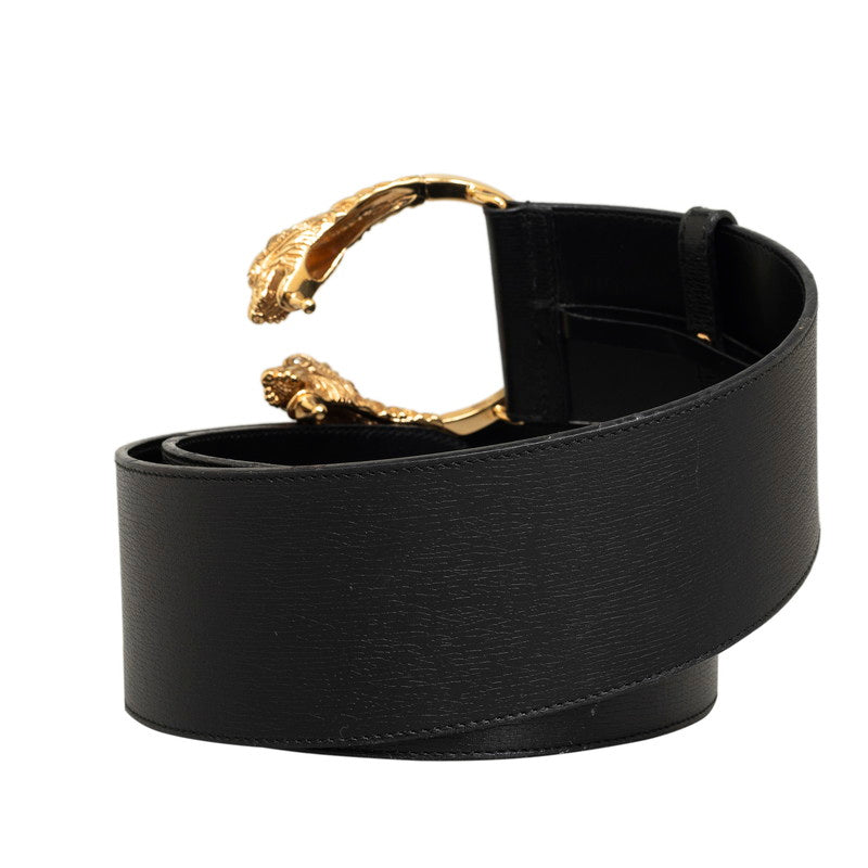 GUCCI Gucci 037 1669 Belt Leather Black Men's Market