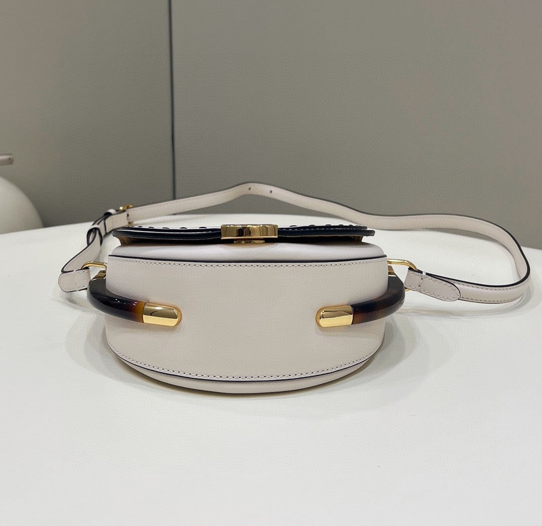 Fendi Moonlight Saddle White Bag For Woman 19cm/7.5in