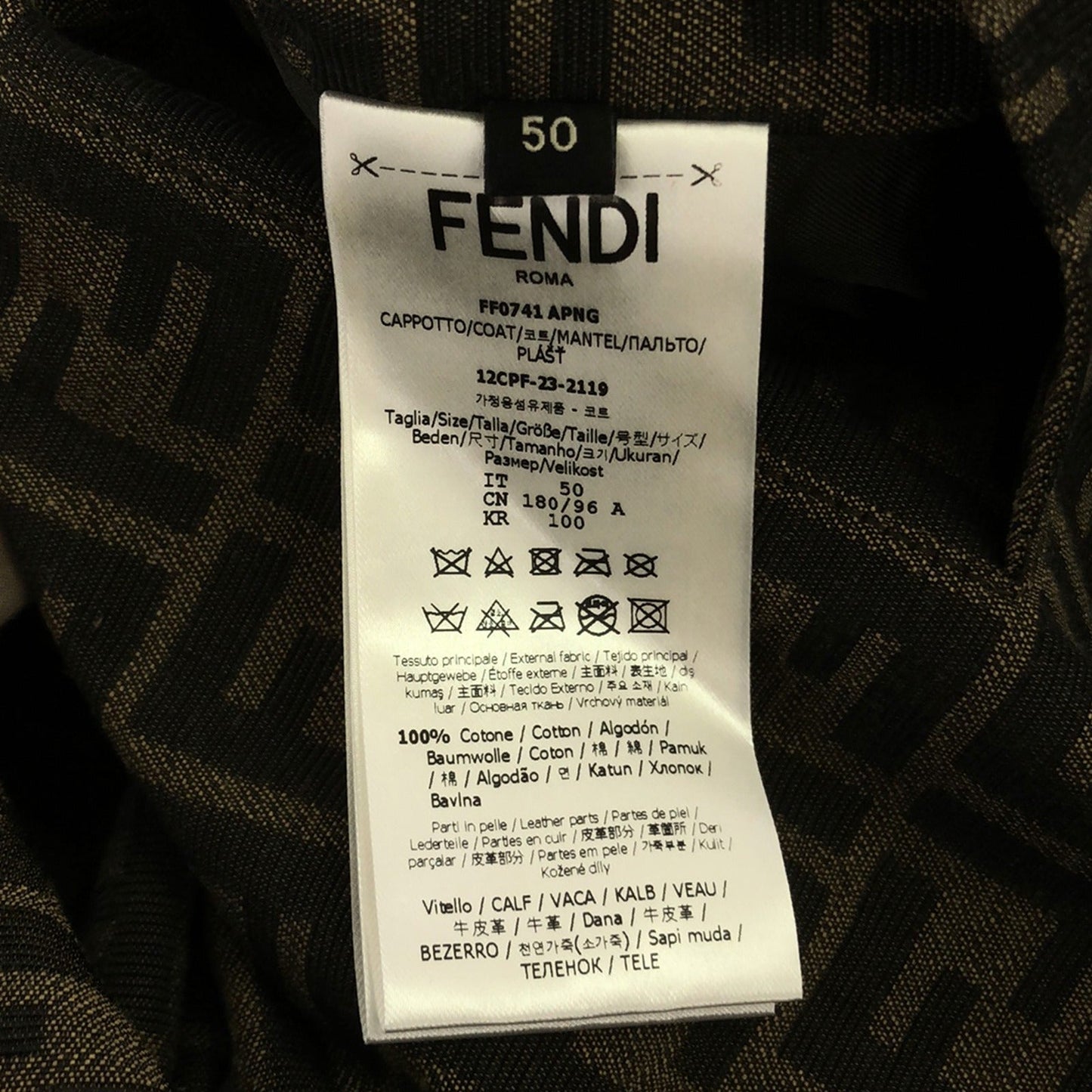 Fendi Fendi Coat Outdoor Cotton  Beige FF0741APNGF1M2L50