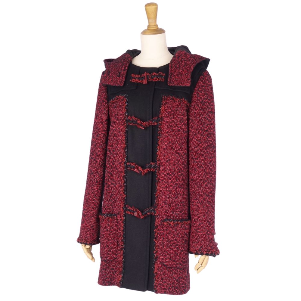 Chanel 11A P42310 Daphne Coat Mixed   French Made 40 (M equivalent) Red/Black