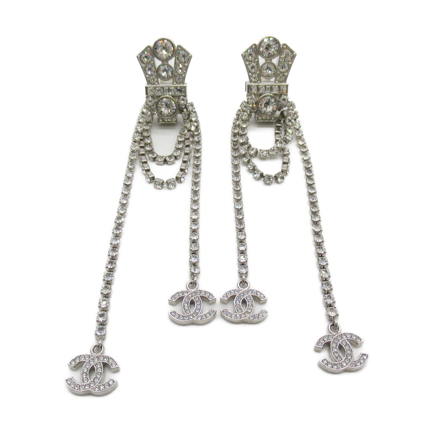 Chanel Earring Jewelry Swarovski/Plated  Silver B23S