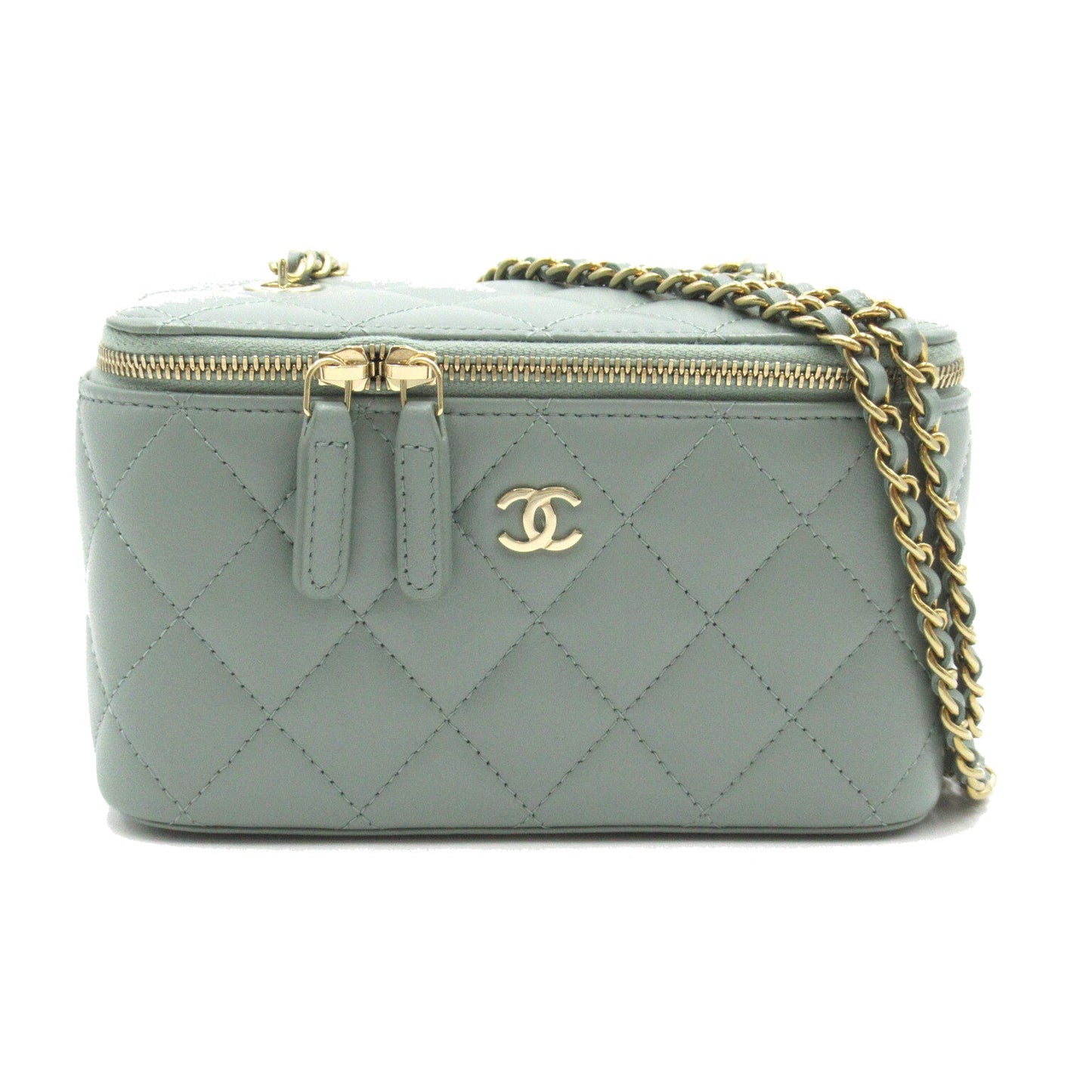 Chanel Vanity Chain Shoulder Bag  Green AP1341