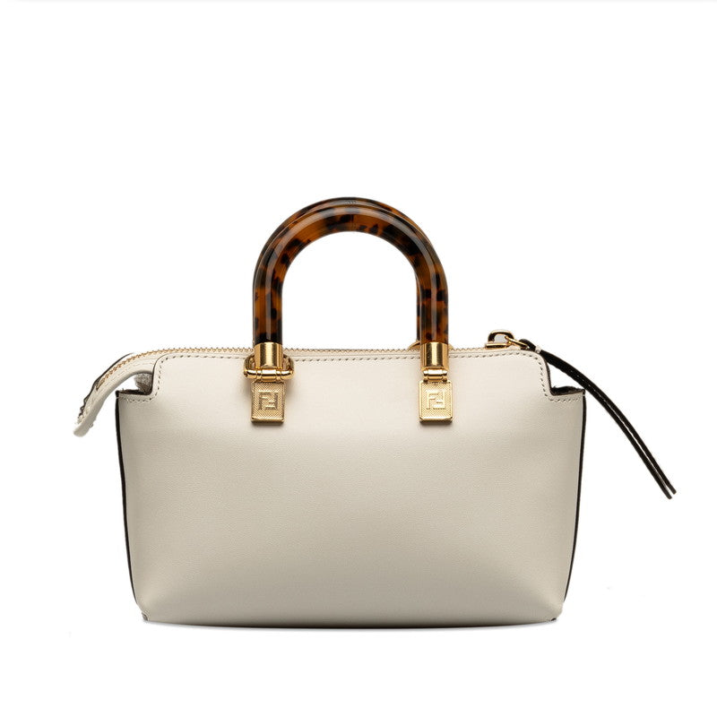 Fendi Byzaw Mini Handbag Shoulder Bag 2WAY 8BS067 White Leather  Fendi