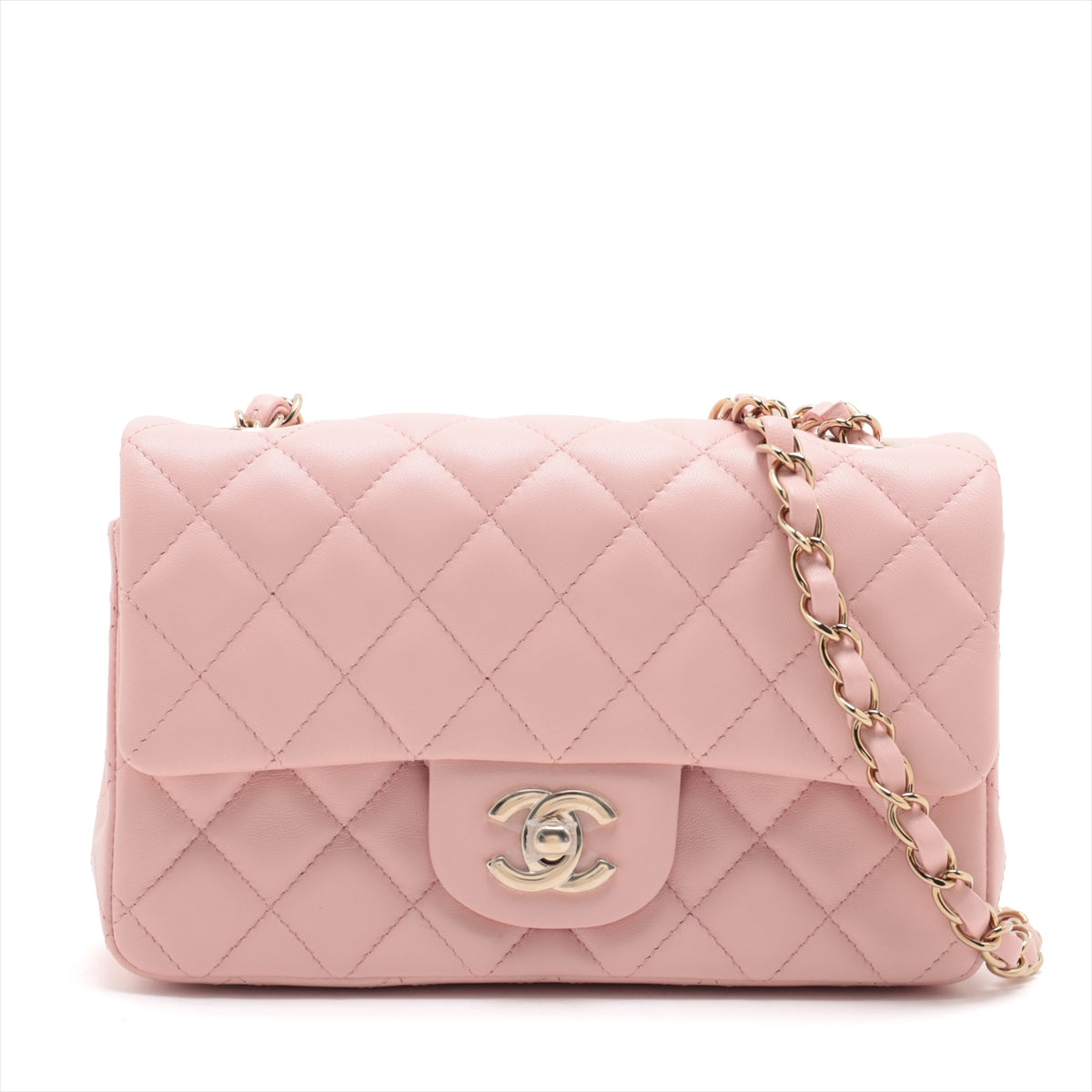 Chanel Mini Matrasse 20  S Single Chain Single Chain Bag Pink G  A69900