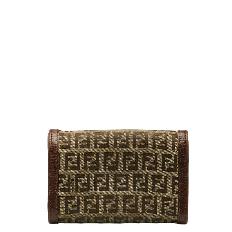 FENDI Zucca Wallet in Leather Brown 8M0029