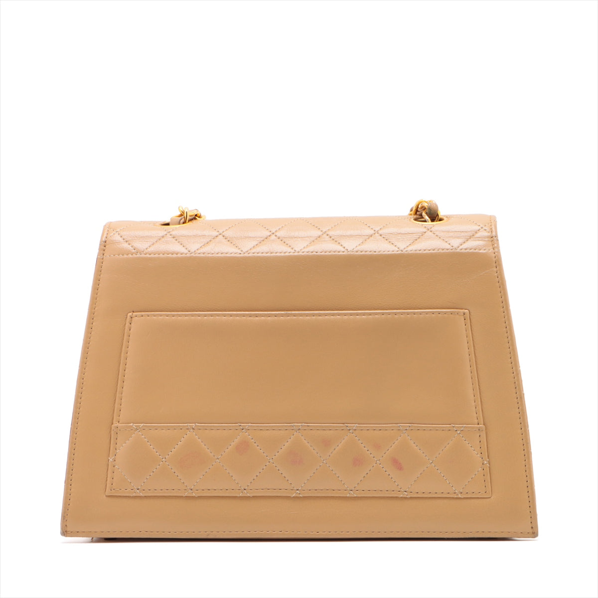 Chanel Matrasse  Single Flap Single Chain Bag Beige G  1st Turn-Lock Speech