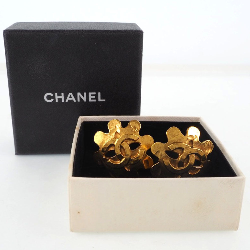 Chanel Chanel Coco Mark Earring Flower Vintage G   1994 94P  15.7g Coco Mark