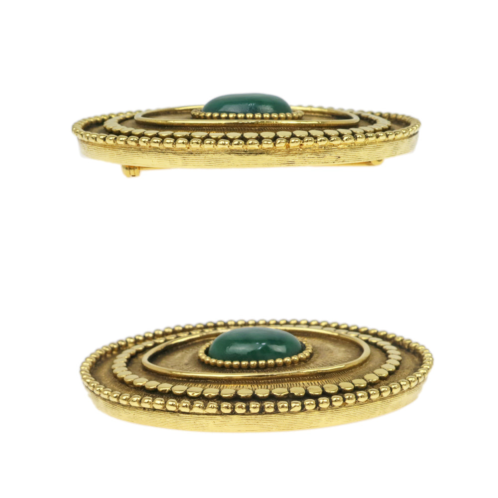 Chanel Vintage Brooch 168 Oral G Green Mini