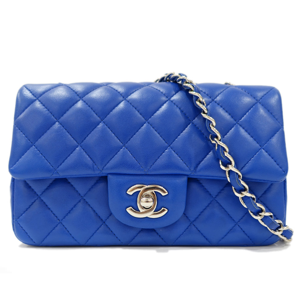 CHANEL A69900 Mini Chain S A69900 Blue G  Flap Bag