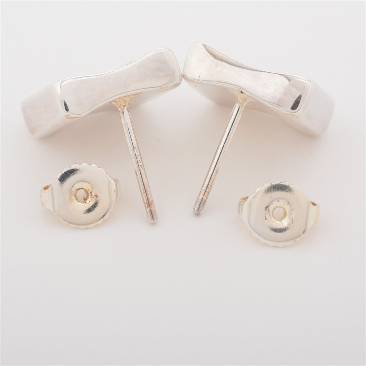 Chanel .5 Stud Earrings (for both ears) 925 8.6g Silver Clover