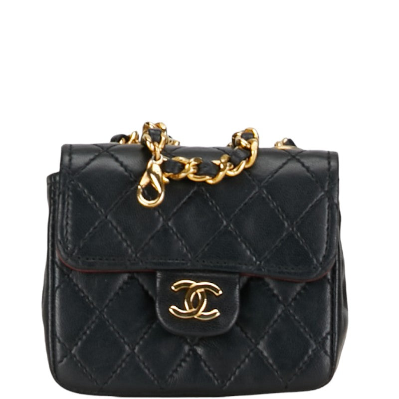 Chanel Mini Matrasse Coco Bagg Room Belt Room Black Leather  Chanel