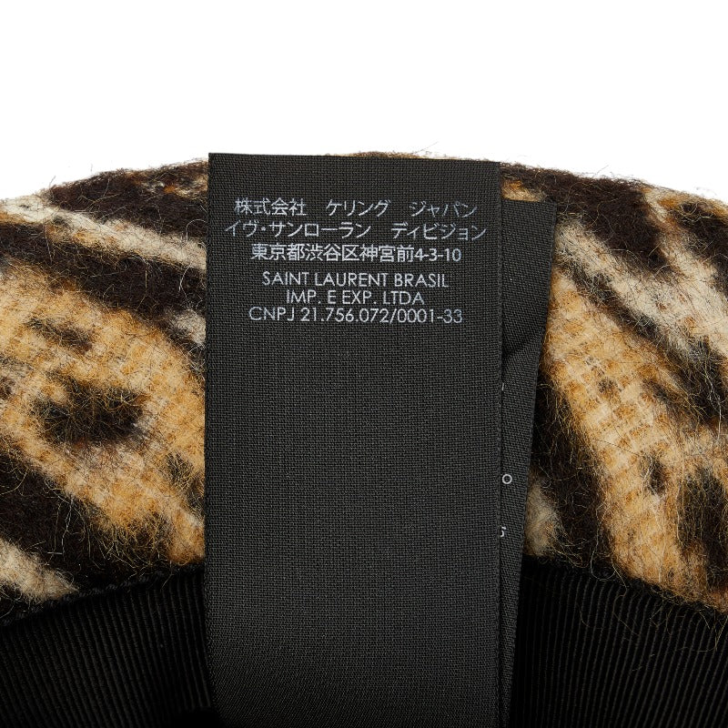 Saint Laurent Top Hat in Wool Beige Ladies