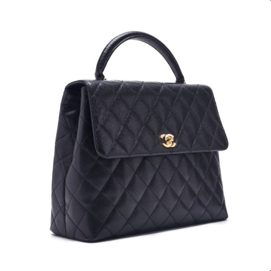 CHANEL CHANEL Matrasse Turn-Lock Kerry- Handbag Caviar S Black  Shoulder Bag Mini Shoulder Bag  Bag Hybrid   Ship] Dutch Shark Online