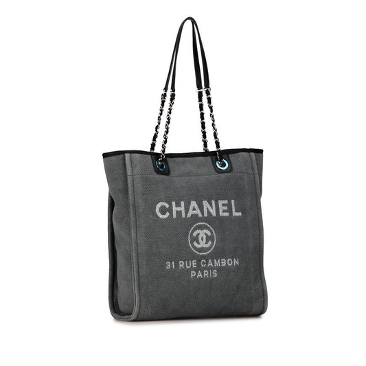 CHANEL DOVILLE PM A66939 GREY BLACK LINKS LEADER LADY CHANEL