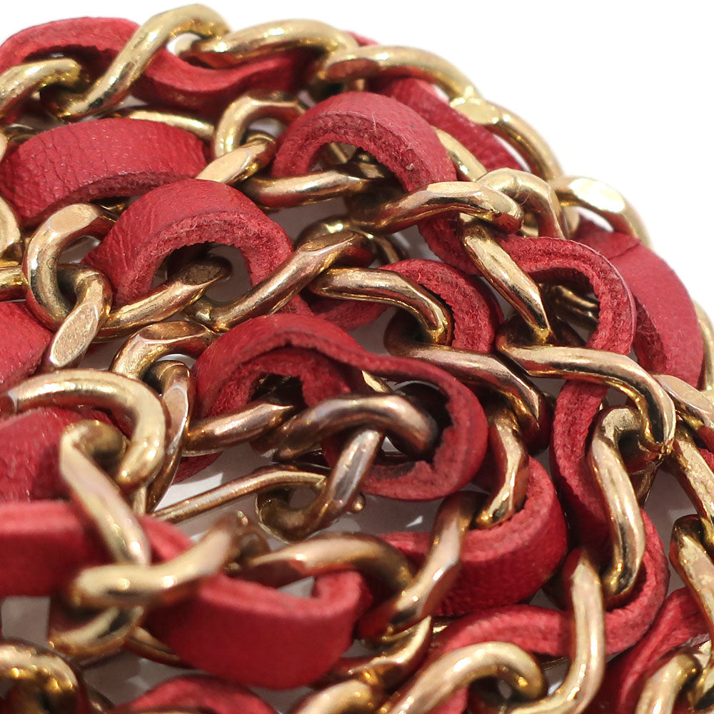 CHANEL Chain Belt CC Mark Coin  Accessories Vintage 1982 approximately 970 cm approximately 1156 g Red/Gen GP Gold  Women  Dress Little Other Console only