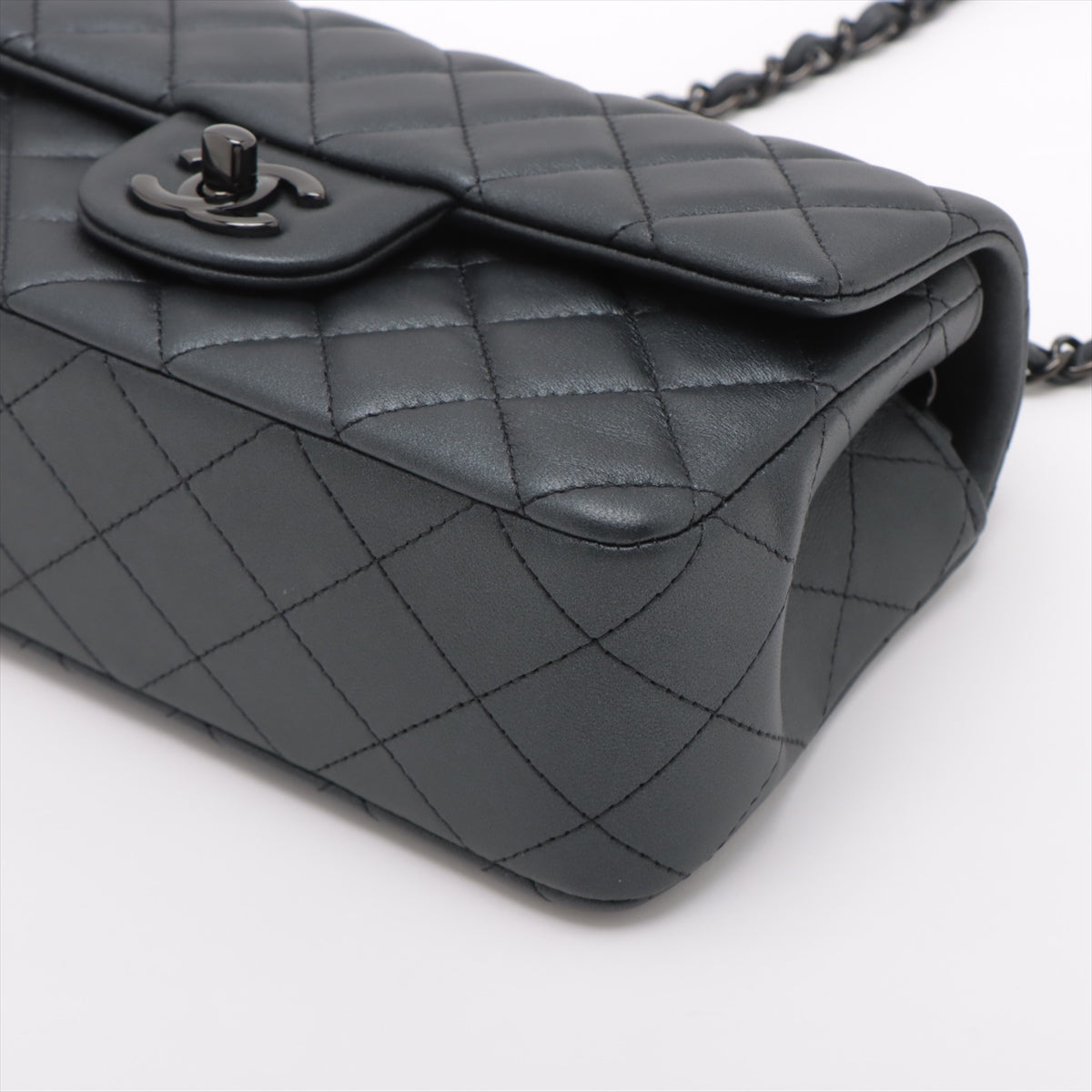 Chanel Mini Matrasse 20  Single Chain Single Chain Bag Grey Black G A69900