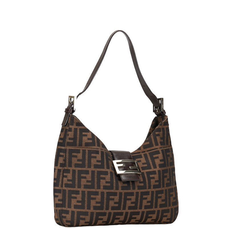 FY ZUCKA MANMABACKET ON SHOULDER BAG 26569 Brown canvas leather ladies FENDI