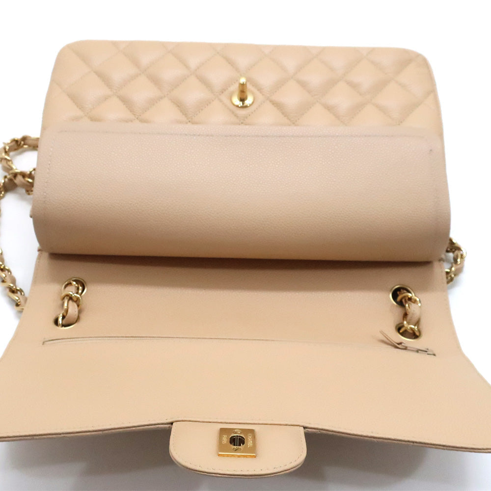 CHANEL CHANEL Deca Caviar S Beige Double Flap Chain Bag G  Coco Shoulder  Fashion s Beautiful s