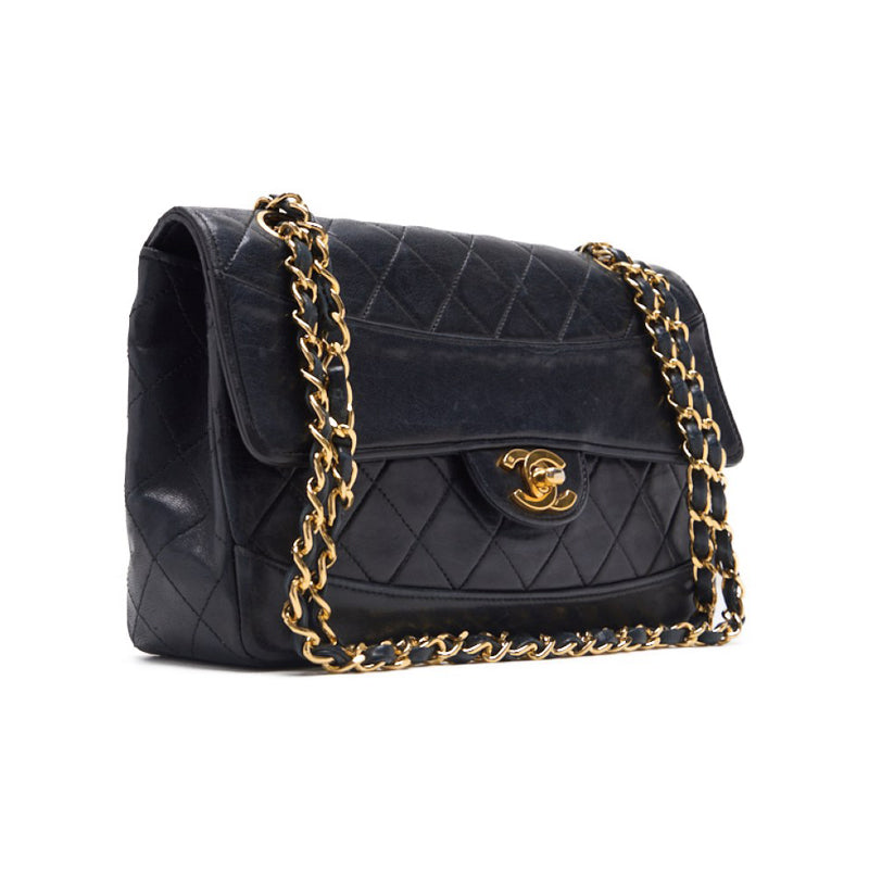 Chanel Matrasse Turn-Lock  Flap Chain Shoulder  Black  Shoulder Bag  Shoulder Bag Ladies Shoulder Bag Hybrid 【 Ship】【SS】 E-