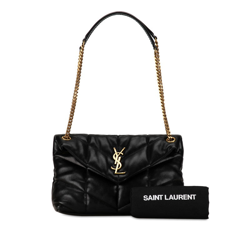 Saint Laurent YSL Logo Pfa Chain Shoulder Bag 577476 Black G Leather  Saint Laurent