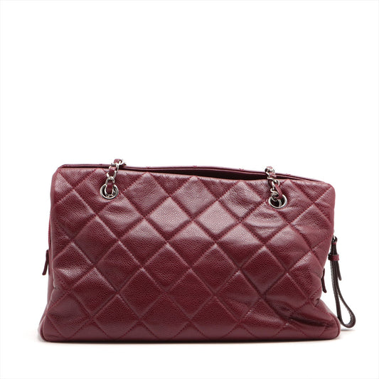 Chanel Matrasse Caviar S Tote Bag Coco Bordeaux Silver  14th