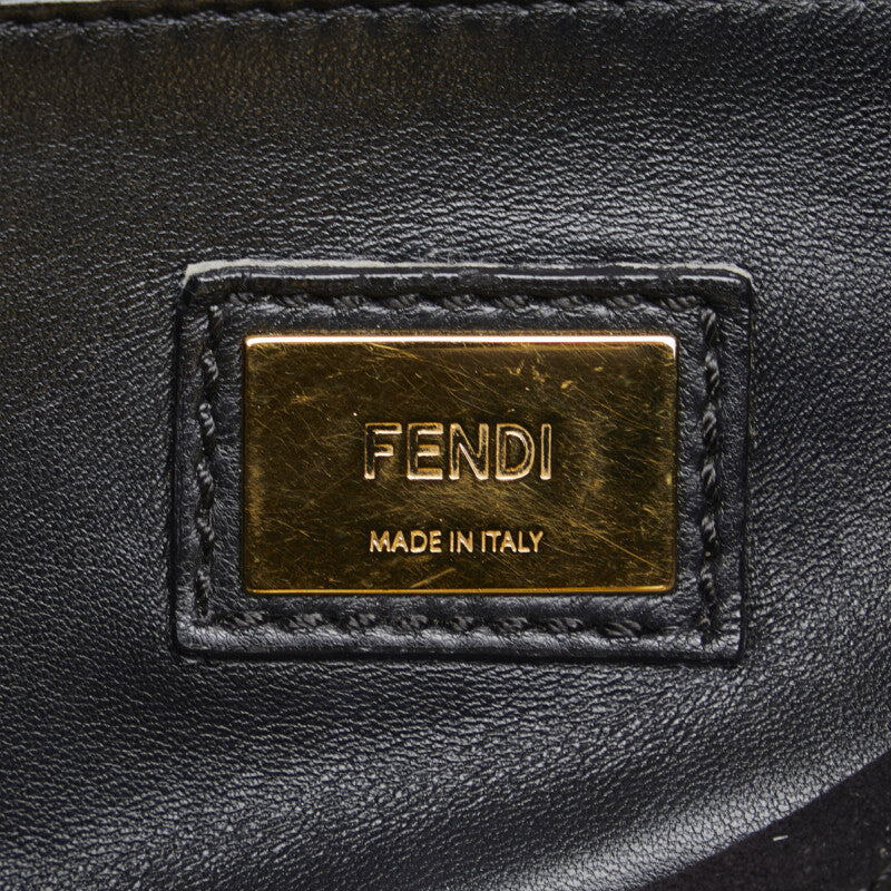 Fendi Peekaboo Handbag 8BN290 Black Leather