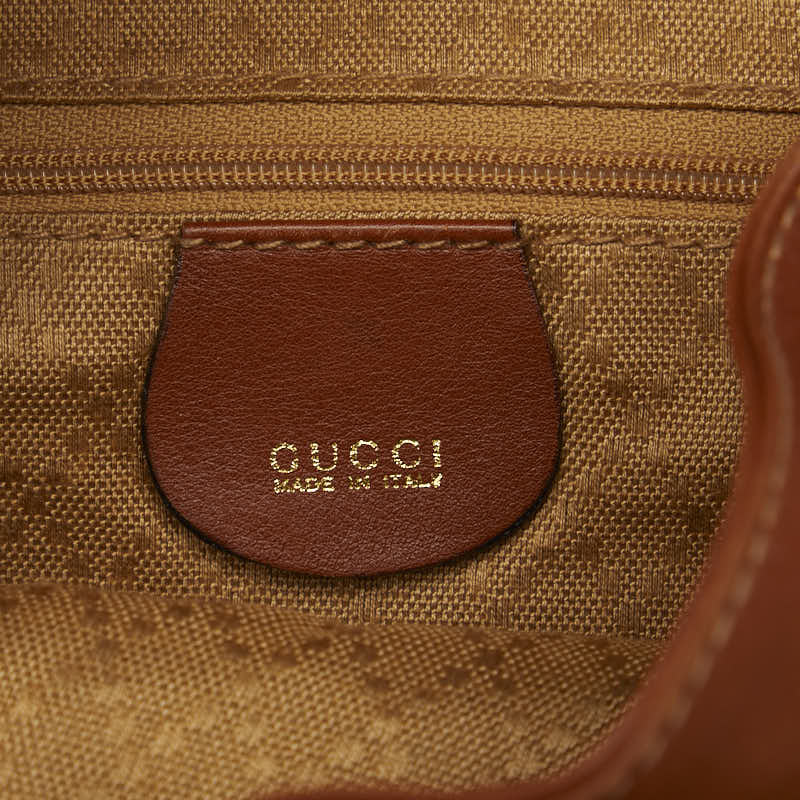 GUCCI Bamboo Backpack in Leather Brown 1998