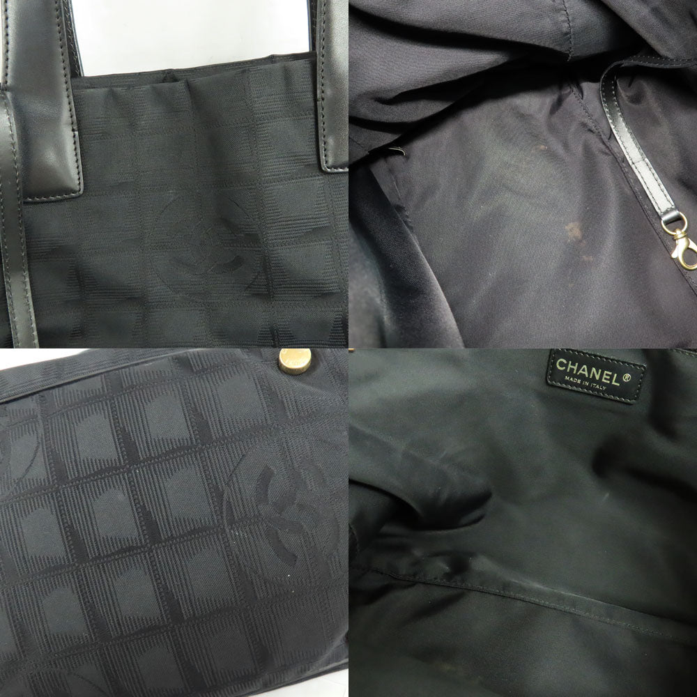 Chanel New Loveel Line Toot MM A15991 Toot Bag Black Nylon  Leather