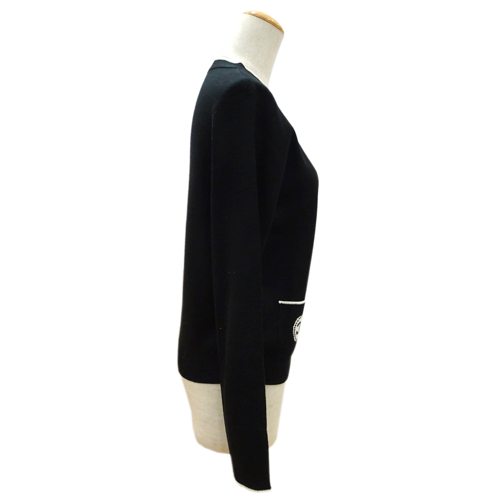 CHANEL CARDIGAN VNEC Staff Uniform U02425K02147 94305 Black 36 S Size Wool Acrylic  Tops Clothes Beauty