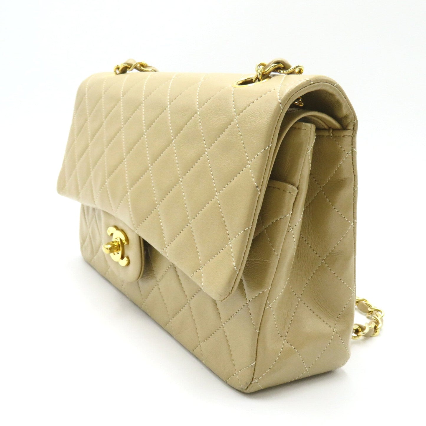 Chanel Double Flap Chain Shoulder Shoulder Bag  Beige Ladies Ladies Ladies Ladies Ladies Ladies Ladies Ladies Ladies Ladies