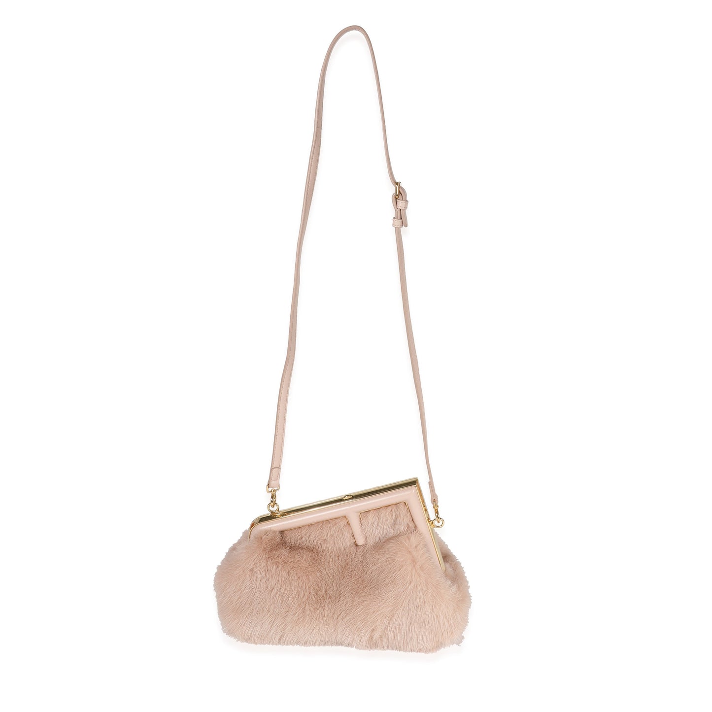 Fendi Blush Mink & Leather Small First Bag