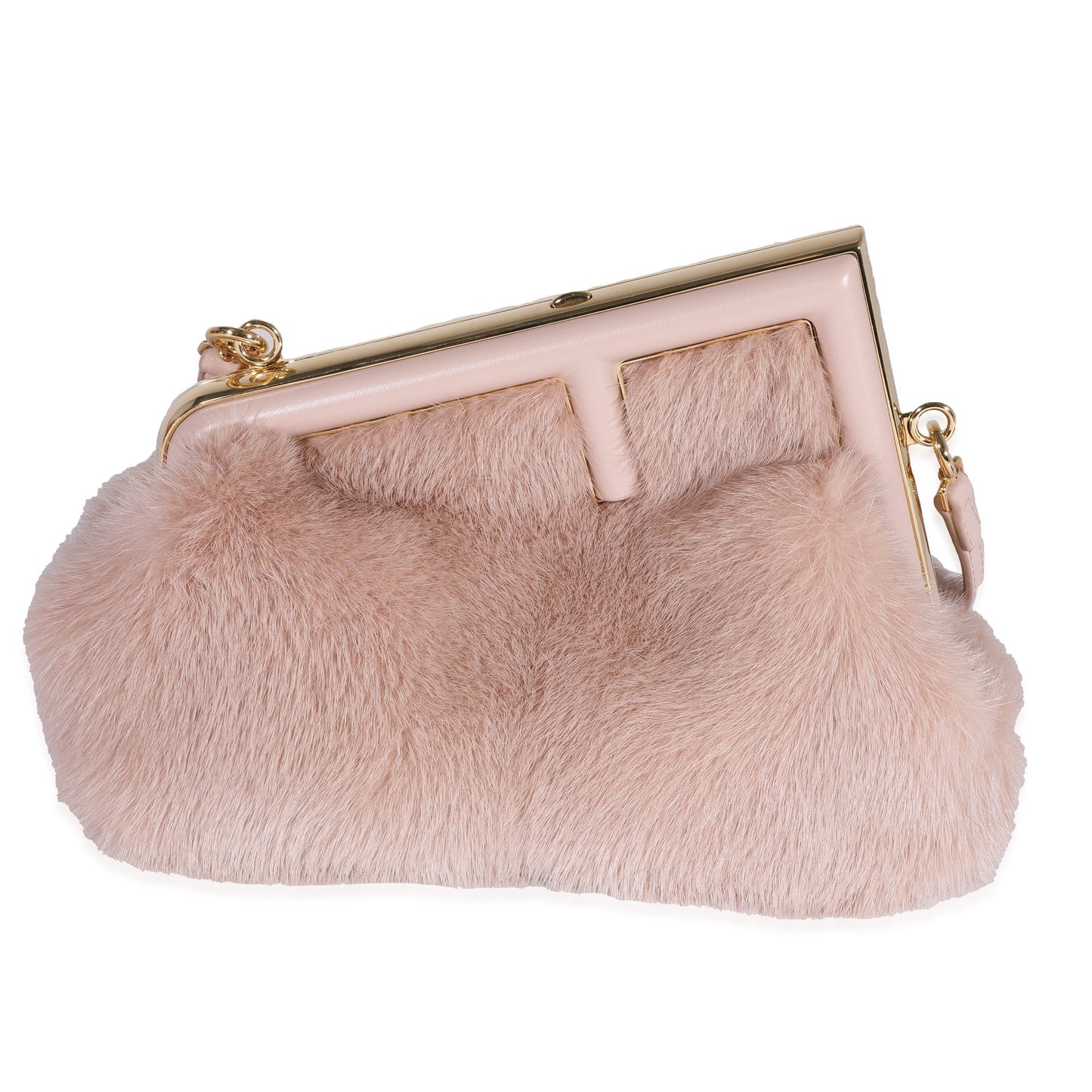 Fendi Blush Mink & Leather Small First Bag