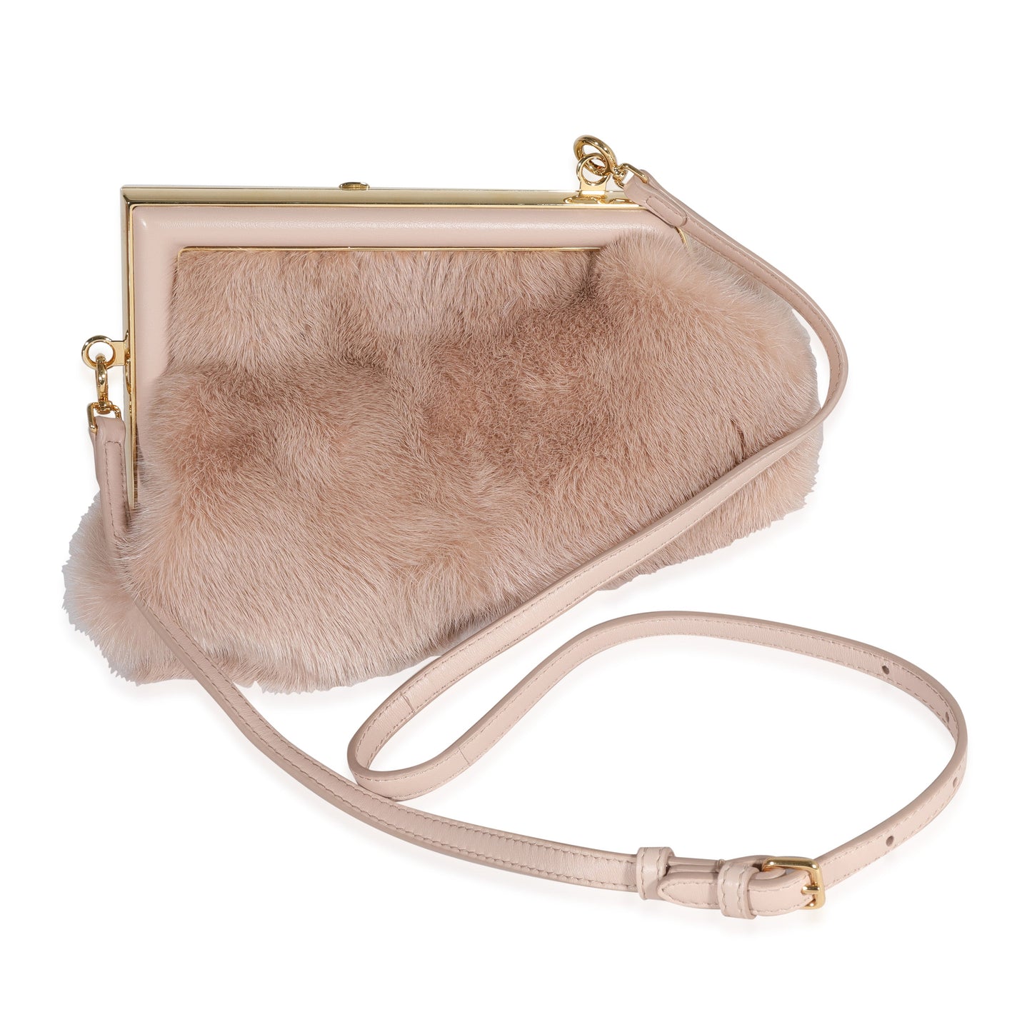 Fendi Blush Mink & Leather Small First Bag