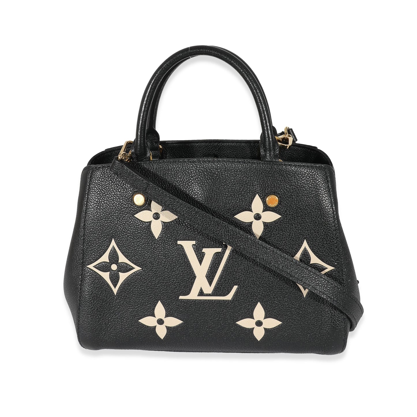 Louis Vuitton Black Beige Monogram Empreinte Montaigne BB